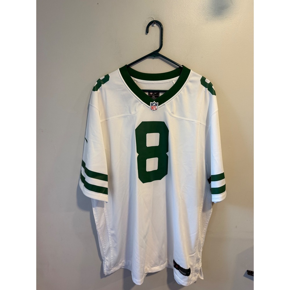 Nike Mens New York Jets Aaron Rodgers 8 Football Jersey White 3XL NFL
